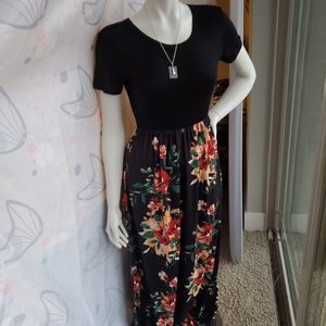 Black Floral Maxi Dress